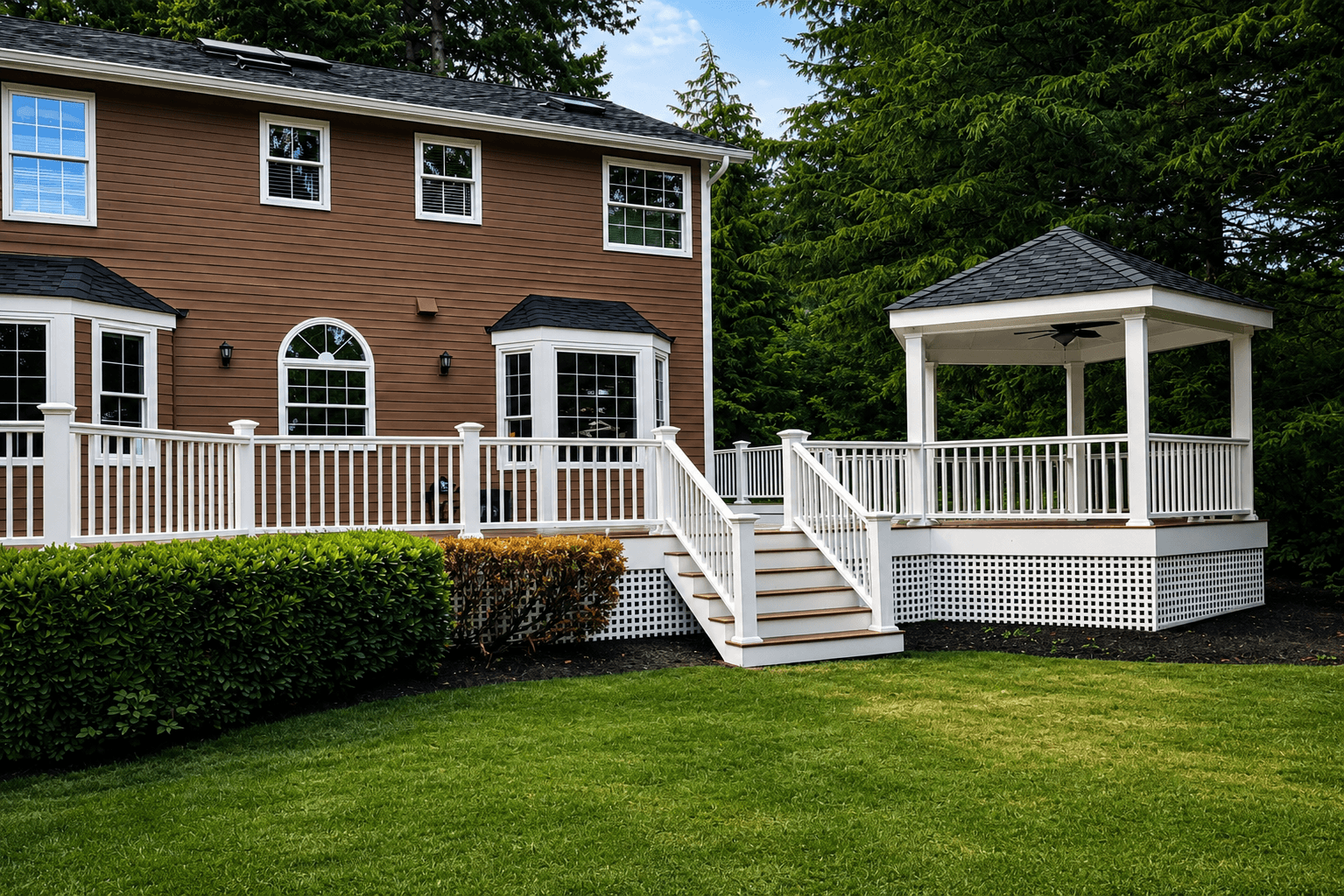 Cable-rail deck & pergola — Mercer Island, WA