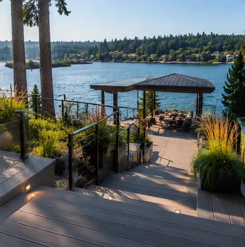 Cable-rail deck & pergola — Mercer Island, WA